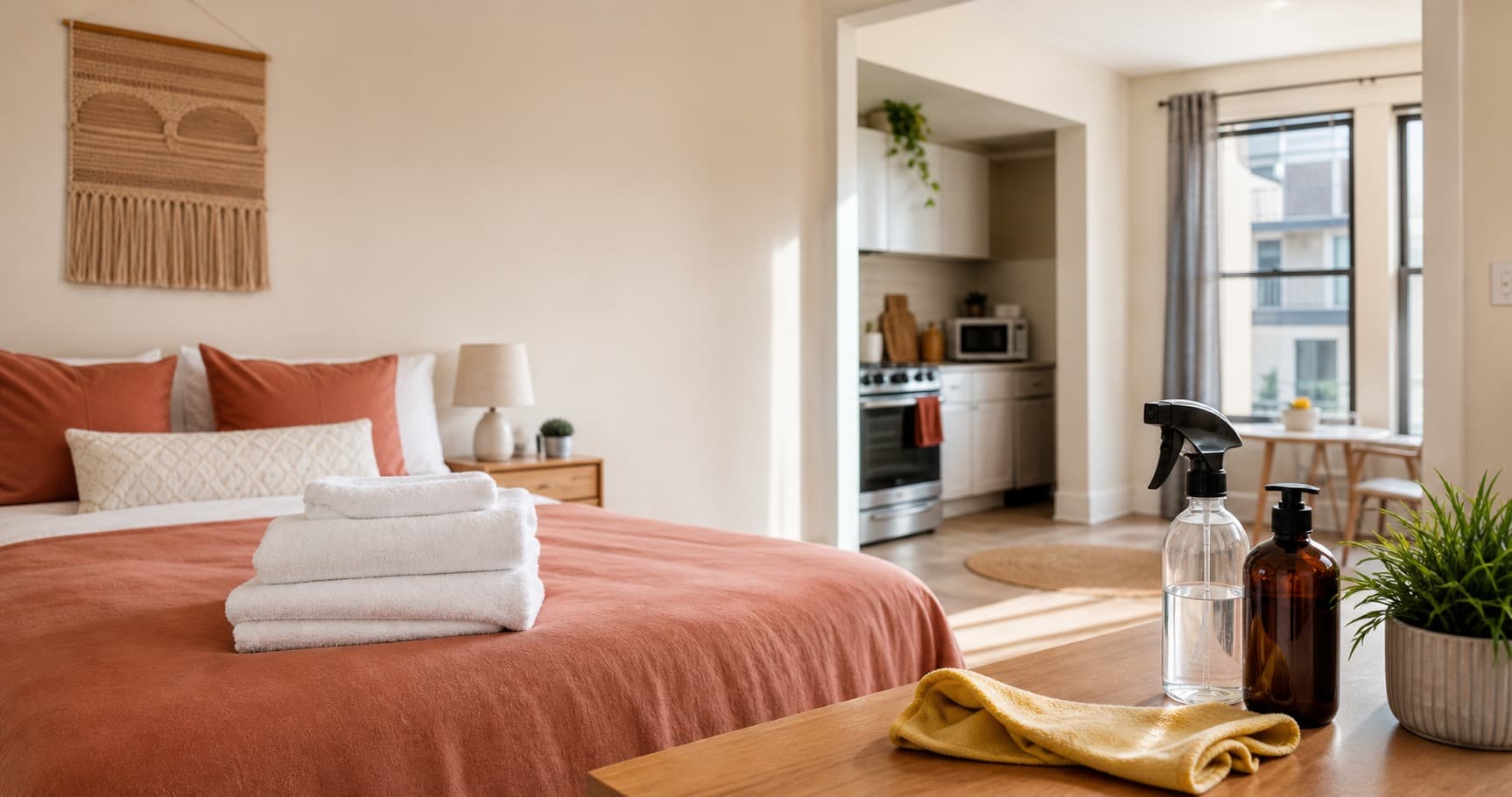 Ménage d'un logement en location courte durée